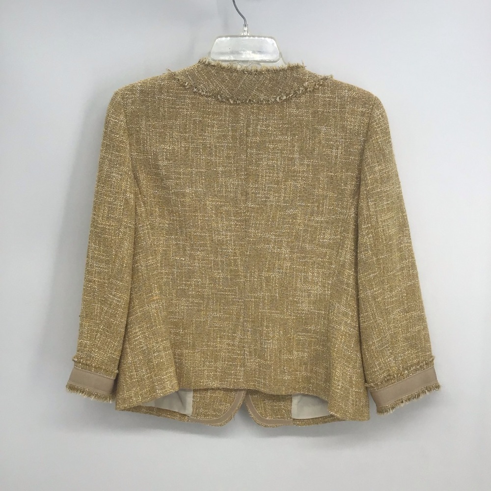Talbots NWT The Grace Fit Boucle’ Fitted Jacket Career Classic Golden Size 8 - Picture 3 of 11